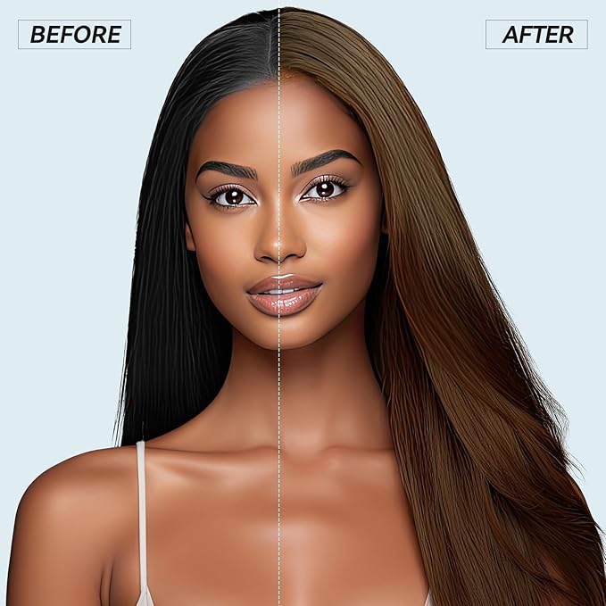 Hair Dye Shampoo Chestnut Brown Men and Women Instant & Easy 3-in-1 Hair Dye Shampoo with Herbal Ingredients Ammonia-free Lasts 30 Days-500ml