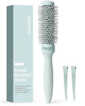 AIMIKE NaturaVol Round Brush for Blow Out, Small Round Hair Brush Nano Thermal Ceramic & Ionic Tech, for Blow Drying & Salon-like Styling at Home, Maximum Volume Shine - 1.3" Barrel, 2.1" w/Bristle