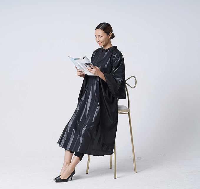 Professional Salon Cape, Polyester, Black, 54'x62', Barber Hair Cut Cape