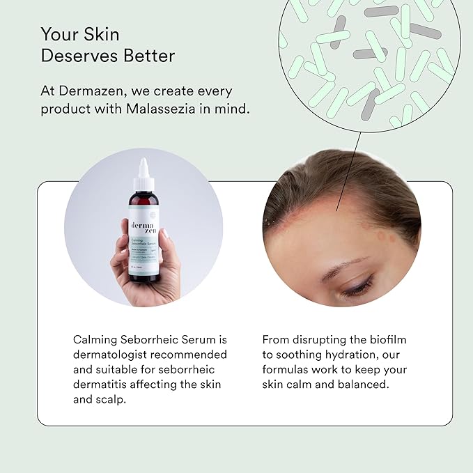 Dermazen Calming Seborrheic Serum, Dermatologist Recommended, Topical Serum For Hair, Face, and Body (4oz)