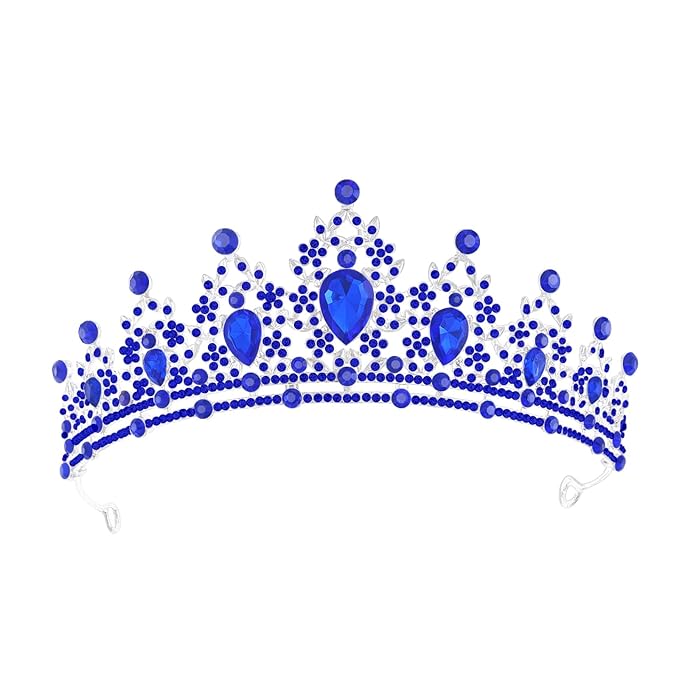 Princess Tiara and Crown for Women Wedding Tiaras for Bridal Tiaras and Crystal Crowns Rhinestone Headband Metal Hair Accessories for Costume Birthday Party Prom Gifts