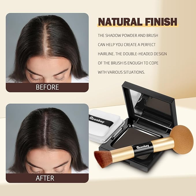 New Root Touch Up Hair Color,Hair Fibers for Thinning Hair,Cruelty Free Hairline Powder - Instantly Cover Touch Up, Hair Color Root Touch Up Powder, Hair Thickener for Women & Men (Dark Brown)