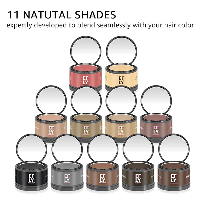 Root Touch Up Hair Color Powder For Concealing Hair Loss and Thinning, Gray Hair Shadow Powder Root Cover Up Hairline Powder For Women Men Eyebrows, Beard Line