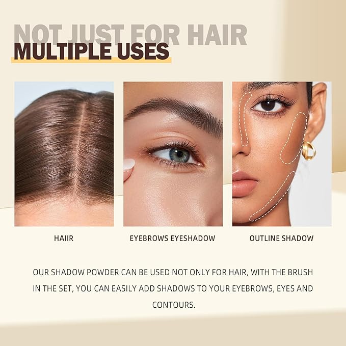New Root Touch Up Hair Color,Hair Fibers for Thinning Hair,Cruelty Free Hairline Powder - Instantly Cover Touch Up, Hair Color Root Touch Up Powder, Hair Thickener for Women & Men (Dark Brown)