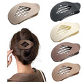 5 PCS Flat Hair Clips, No Crease Flat Claw Clips for Women, Large Strong Hold Barrettes for Thick Thin Hair, French Duckbill Styling Accessories(Neutral Matte)