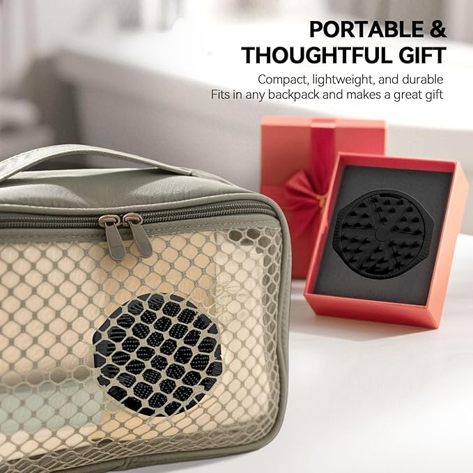OTHIX Dual-Sided Silicone Body Scrubber, 2-in-1 Silicone Loofah for Shower Exfoliating Body Brush Buffer Scrubber for Men and Women for All Skin, Scalp Massager Lather Well＆Easy to Clean (Black)
