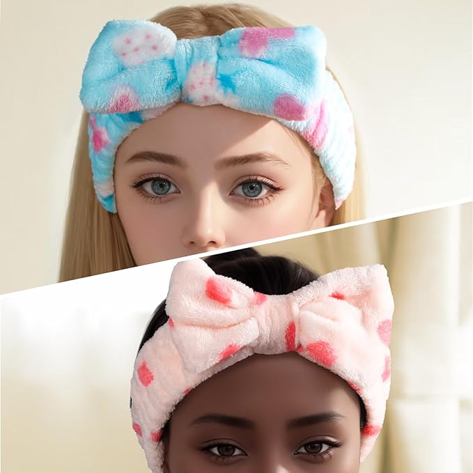 Teenitor Makeup and Spa Headbands, Bow Headbands for Women's Skincare and Face Washing