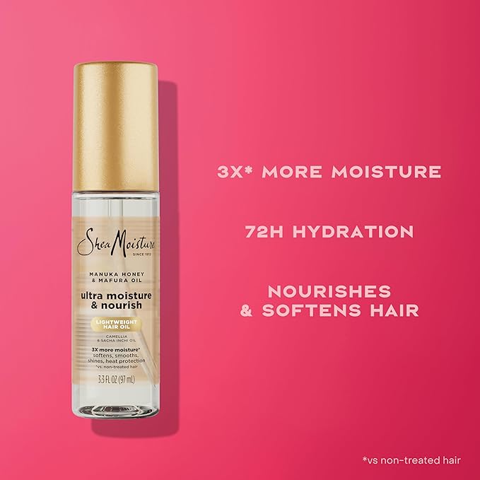 Shea Moisture Ultra Nourishing Manuka Honey & Mafura Oil Manuka Honey & Mafura Oil Instantly Hydrates And Smooths Hair 3.3 Fl Oz