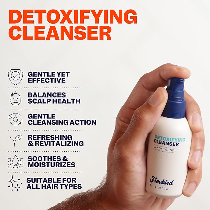 Freebird Scalp Care Kit - 3-in-1 Premium Bald Head Care, Soothe Shaving, Nourishing Detox Cleanser, Purifying Exfoliator, Refreshing Moisturizer, Enhanced Hydration, Ideal for Daily Scalp Maintenance
