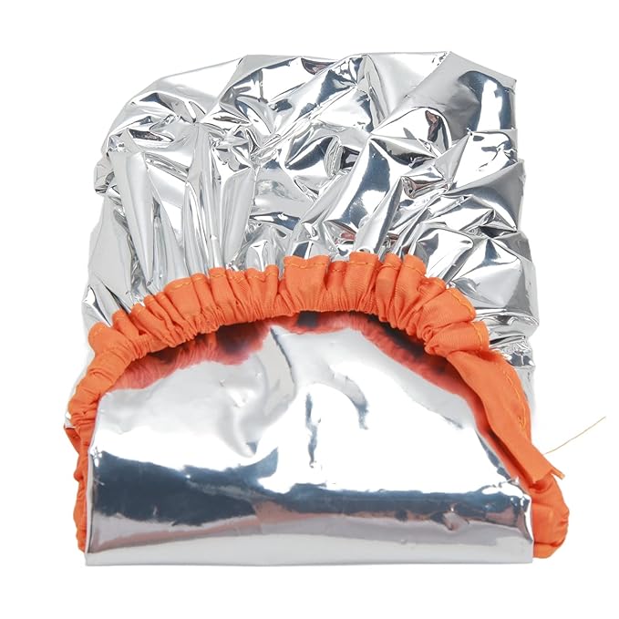 10pcs Aluminum Foil Hair Dye Processing Caps, Silver Hair Conditioning Caps for Deep Treatment, Constant Temperature Heat Retention Caps with Elastic Band, Reusable Hair Coloring C