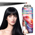 Temporary Hair Color Spray for Women and Kids,One-Time Use Black Temporary Hair Dye,Quick-drying Colored Hair Spray for Halloween,Christmas,Cosplay,120ML (Black）