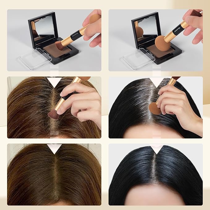 Root Touch Up Hair Color,Hair Fibers for Thinning Hair,Cruelty Free Hairline Powder - Instantly Cover Touch Up, Hair Color Root Touch Up Powder, Hair Thickener for Women & Men&Girls&Boys (Brown)