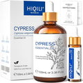 HIQILI 100ML Cypress Essential Oil, 100% Natural for Diffuser, Skin Care, Includes 10ML Travel Bottle - 3.38 Fl Oz