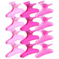Ondder Pink Butterfly Hair Claw Clips for Styling and Sectioning - Makeup Hair Clamp Clips for Women and Girls