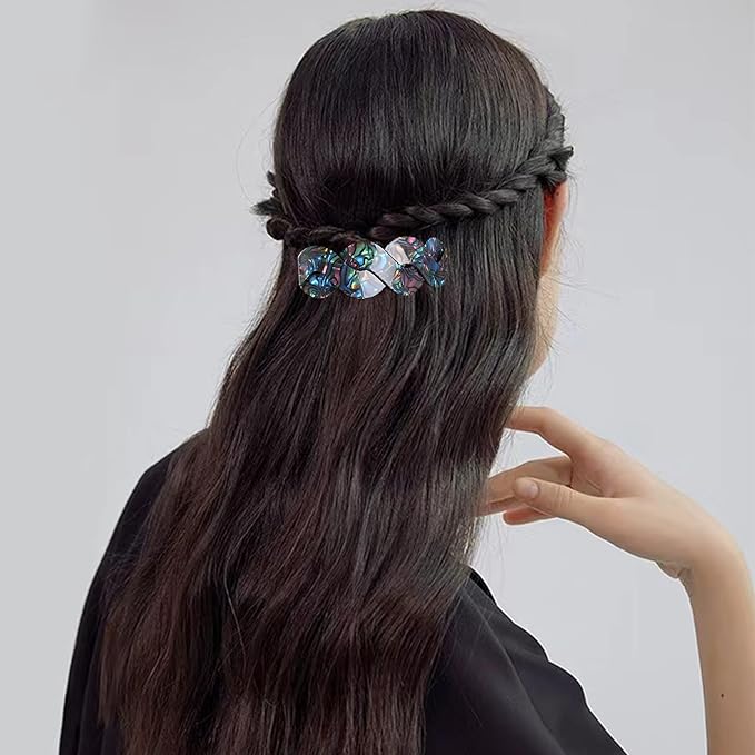 Women's Hair Barrettes - Elegant French Retro Accessories for Thick Hair Daily Wear (3pcs Large)