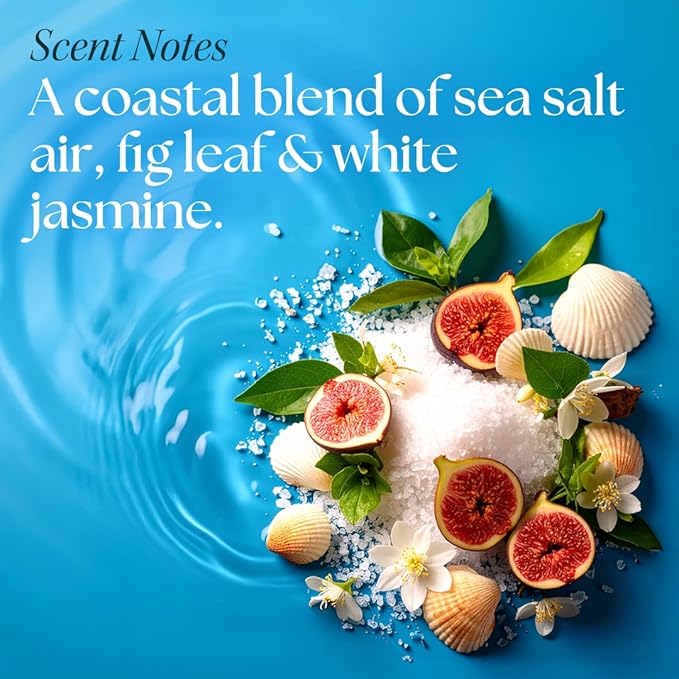 Nurture by Nature Ocean Escape Spa Gift Baskets for Women - 4 Piece Ocean Home Self Care Gift Set with Body Scrub, Bath Salts, Soap & Hand Cream - Pamper Gifts for Women Relax - Cruelty Free & Vegan