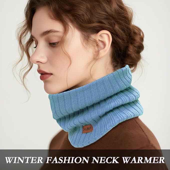 Neck Warmer Gaiter, Winter Fleece Lined Face Mask Scarf for Men Women, Thick Warm Cold Weather Running Ski Neck Cover