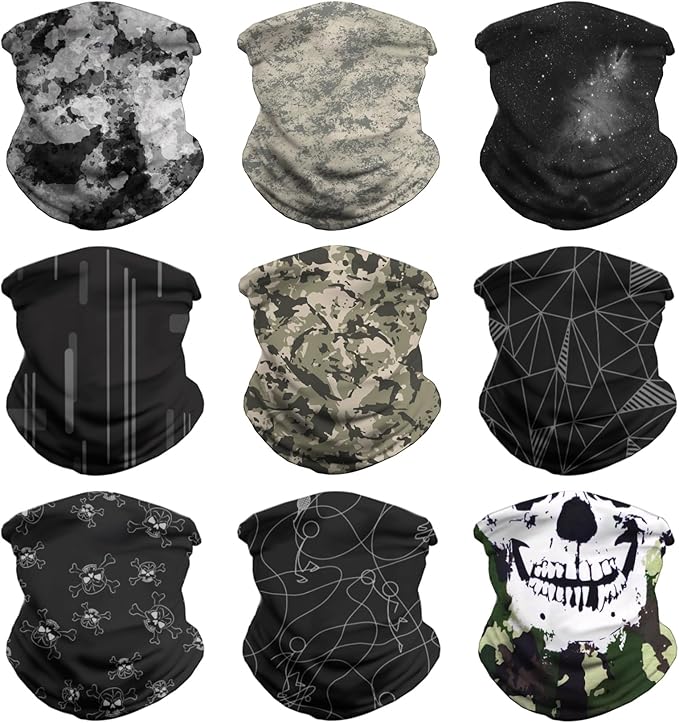 Neck Gaiter Face Cover - Sun Protection Mask Balaclava for Men and Women