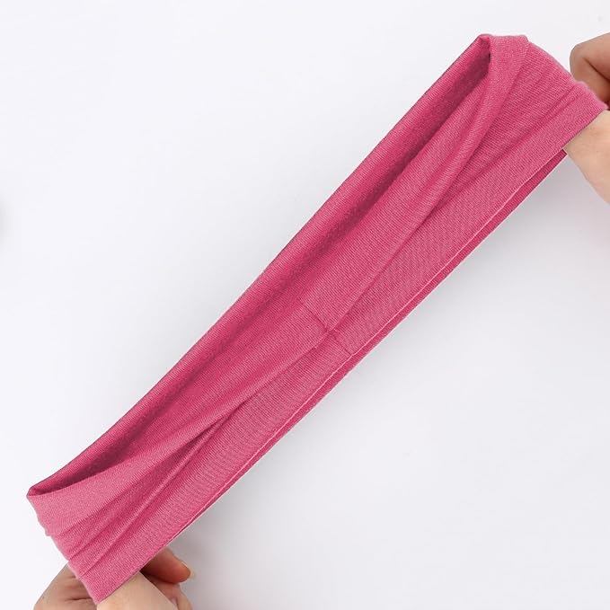 DRESHOW Yoga Sports Headbands for Women Elastic Non-Slip Headbands Workout Running Hair Bands 6 Pack