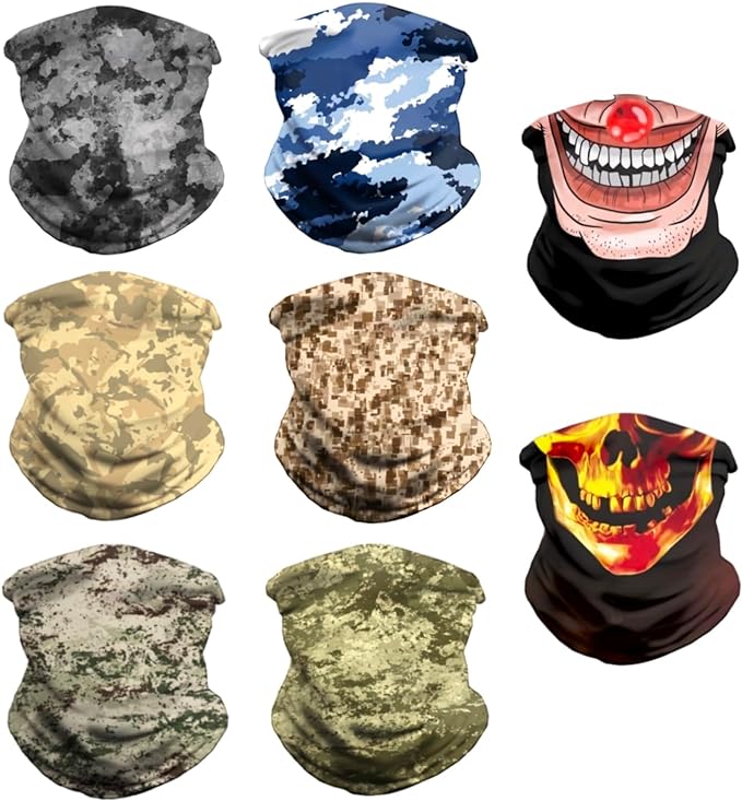 Neck Gaiter Face Cover - Sun Protection Mask Balaclava for Men and Women