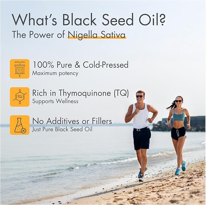 adalin Black Seed Oil Liquid 8.4 fl oz | Nigella Sativa Seed Oil | High Thymoquinone | Cold Pressed | Glass Bottle | Blackseed | Vegan | Gluten Free