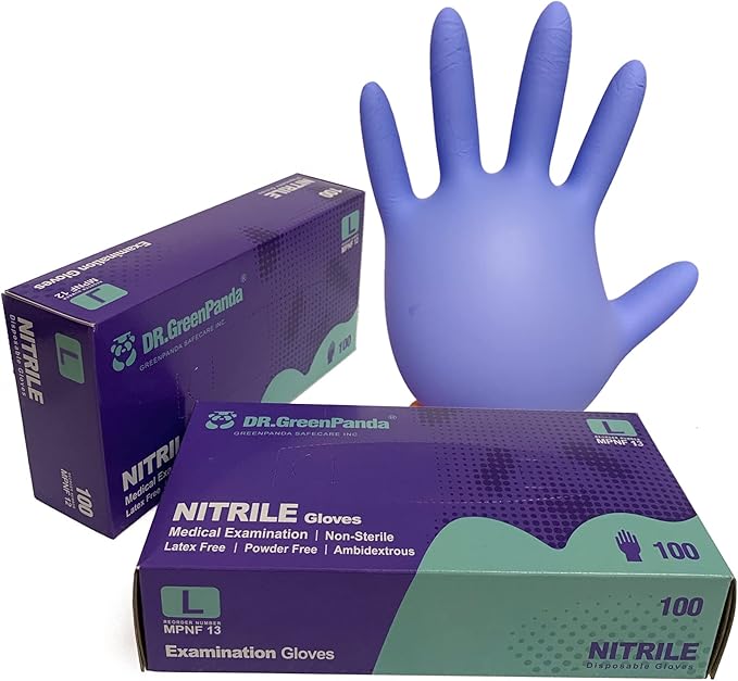 Nitrile Food Safe Disposable Exam Gloves Latex Free Powder Free Non-Sterile Cooking Cleaning 3 Mil