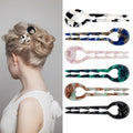 6PCS Small Hair Pins, Light Pattern French Hair Sticks for Fine Hair, Prestige Hair Accessories