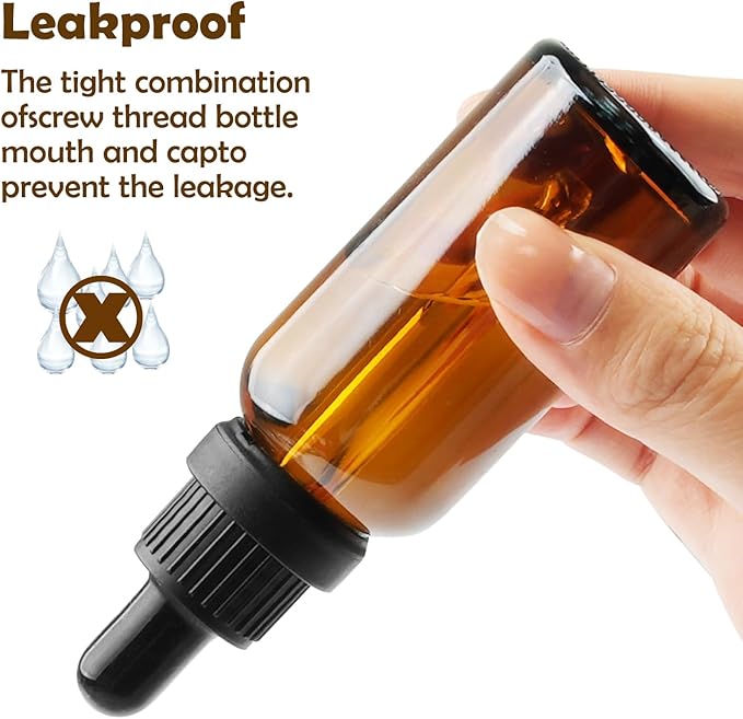 30ml Precision Dropping Bottles - Ideal for Essential Oils, Perfume Making, and DIY Projects. Safe, Durable, Eco-Friendly, and Perfect for Home or Lab Use Dropping Bottles(8pieces)