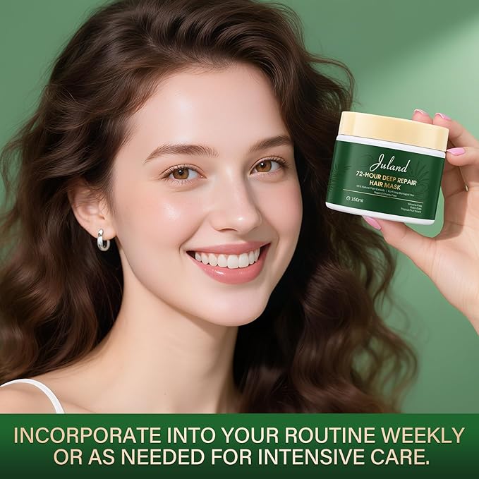Juland Hair Mask, Collagen Hair Mask with Natural Amla Oil for Moisturization & Damage Repair, Hydroplex Technology for Stronger, Shinier Hai