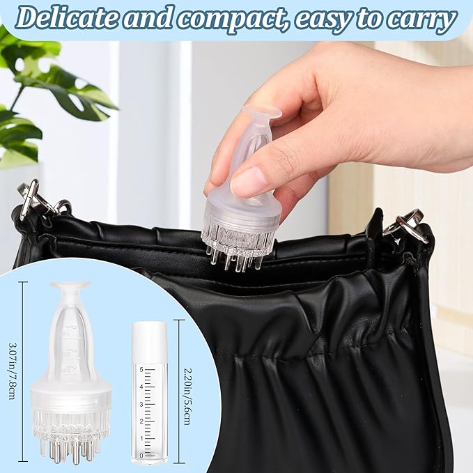 Hair Oil Applicator for Scalp,Minoxidil Applicator, Hair Bottle Applicator,Scalp Applicator Comb Applicator and Massager in One,Transparent Comb Brush Tool, Suitable for Men and Women