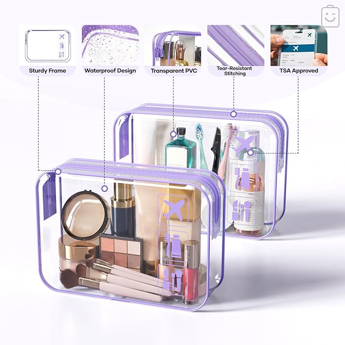 Veken 11 Set Compression Packing Cubes for Travel Essentials,Compressible Expandable Large Luggage Suitcase Organizer Bags for Clothing,Durable Space Saver Storage Bags(Light Purple)