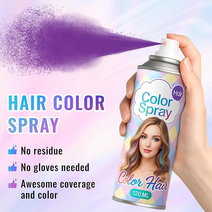 Temporary Green Hair Color Spray – 1-Day Washable Hair Color for Women Kids Men, Bright Hair Spray for Halloween, Cosplay, Costumes, Parties, Festivals, Crazy Hair Day, DIY Hair Looks
