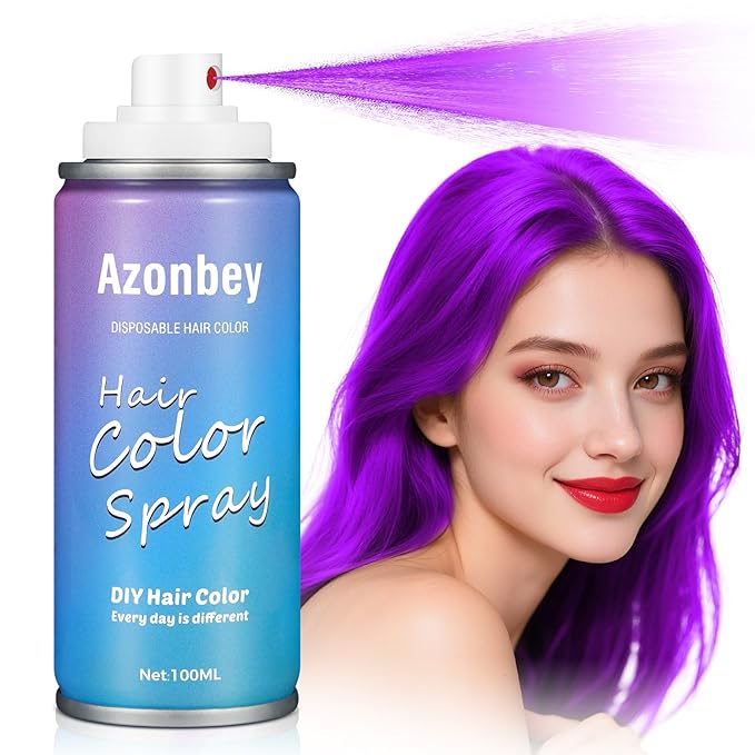 Halloween Hair Spray,Temporary Hair Color Spray for Women Kids Men,Washable Hairspray,Colored Hair Spray,Color Hairspray for Halloween,Party,Cosplay,Christmas Day (03#Purple)