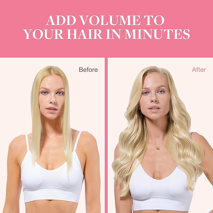 GOO GOO Clip in Hair Extensions Real Human Hair, Remy Human Hair Extensions Clip ins for Women, Natural Human Hair, 22inch 160g 7Pcs, #16/22 Light Blonde Highlighted Golden Blonde