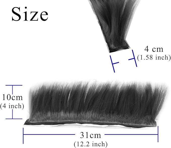 Helmet Mohawk Wig Adhesive Mohawk for Motorcycle Bicycle Ski Snowboard Helmet Hair Patches Skinhead Costumes Wig Cosplay Wig (Helmet not Included)
