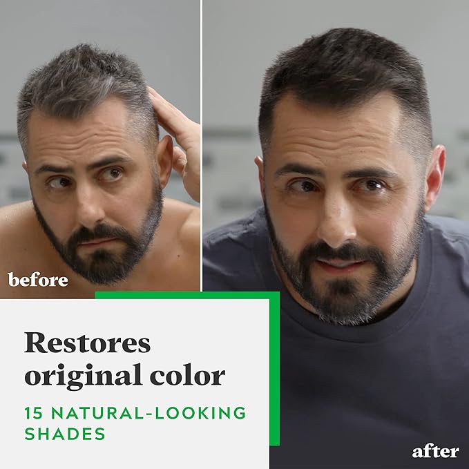 Just For Men Shampoo-In Color (Formerly Original Formula), Mens Hair Color with Keratin and Vitamin E for Stronger Hair - Ash Brown, H-20, Pack of 1