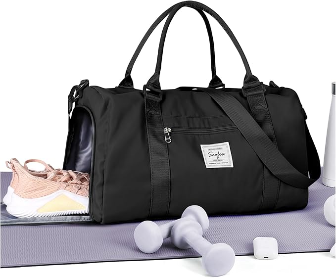 Gym Bag Womens,Travel Duffel Carry on Bag Sport Tote Bag Weekend Overnight Bag