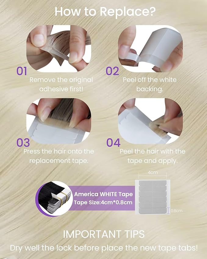 LaaVoo Tape in Extensions Human Hair Bleach Blonde Tape in Hair Extensions Human Hair Invisible Tape on Hair Extensions Soft Hair 20inch 20pcs/50g