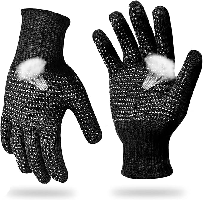 Heat‑Resistant Gloves–Silicone‑Grip Protection for Hair Styling, Curling & Flat Iron, Heat Press, Sublimation–Universal Fit