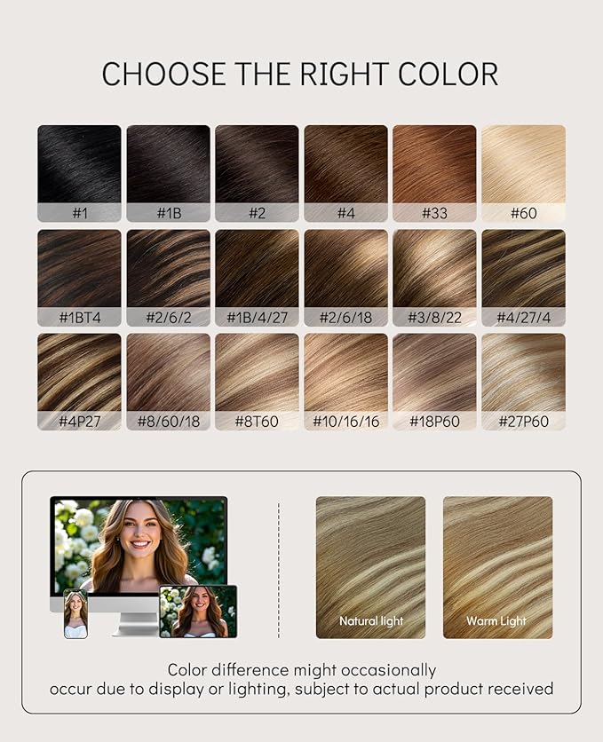 VINBAO Invisible Tape in Extensions Human Hair, 55g 20pcs Balayage Walnut Brown to Ash Brown and Blonde Seamless Injected Tape in Extensions Natural Look 20inch #3/8/22