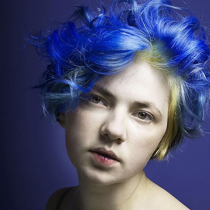Blue Hair Spray Hair Color Wax 4.23 Ounces, Natural Disposable Hair Wax Color Spray, Kids Women Temporary Hair Color Dye Wax Clays Pomades for Christmas Parties, Role Playing, Cosplay, Halloween(Blue)