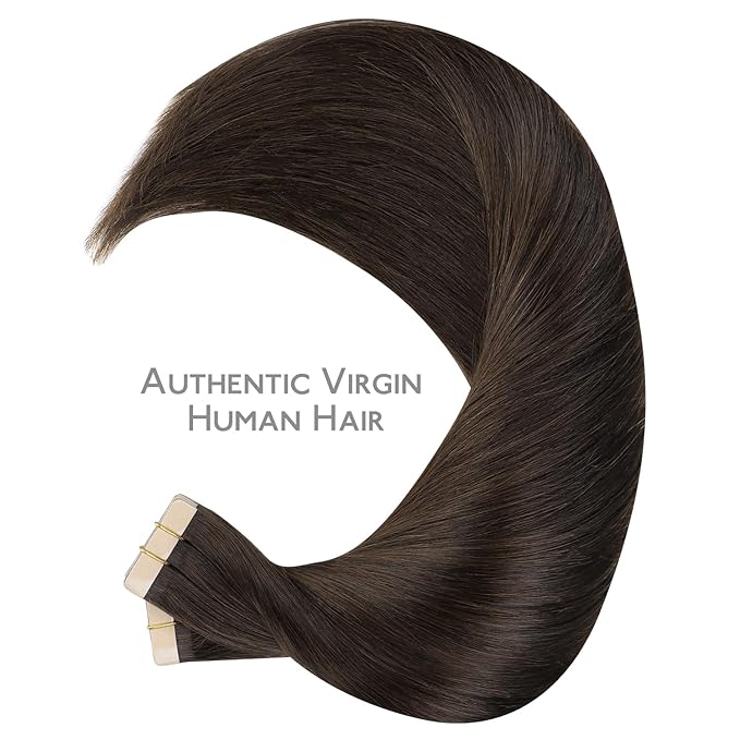 Wennalife Tape in Hair Extensions Human Hair, 40pcs 100g 22 inch Light Dark Brown Hair Extensions Real Human Hair Straight Tape in Extensions Invisible Human Hair Extensions Real Hair Extensions