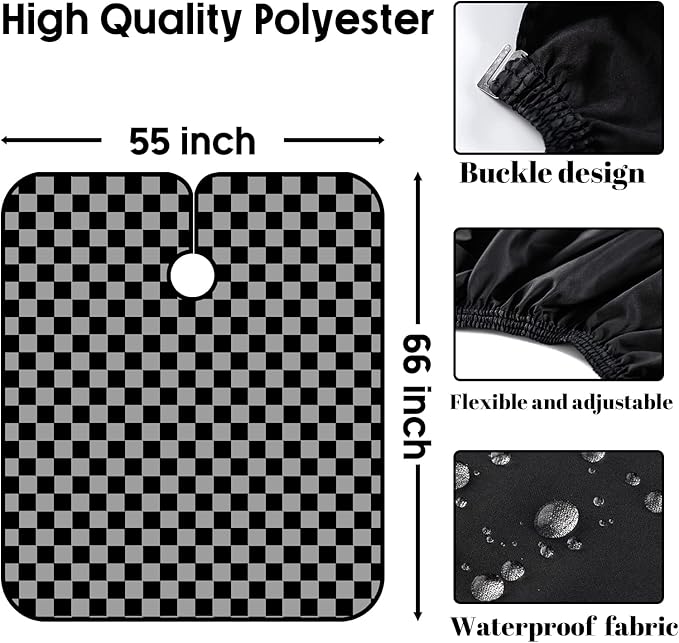 COWDIY Custom Barber Cape Personalized Hair Cutting Capes Add Your Image Text Salon Haircut Cape Hairdressing Apron for Home Salon and Barbershop (55 x 66 Inch)