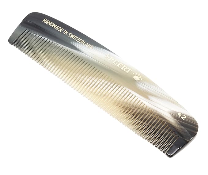 42 Horn-Inspired Hair Comb, Beige Grey, Women/Men, Small/Large, All Hair Types