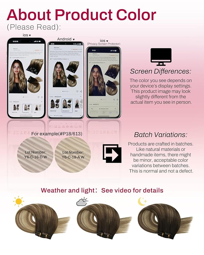 Moresoo Human Hair Clip in Extensions Balayage Dark Brown to Medium Brown with Blonde Ombre Clip in Hair Extensions for Women Full Head 7 Pcs 120G 22 Inch