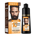 Men's Brown Beard Dye, Dark Brown Hair Dye for Gray Hair Coverage, 3 in 1 Hair Dye Shampoo, Mustache & Beard Dye for Men, Quick & Easy to Use at Home, Long Lasting Beard Color for Men 200ML