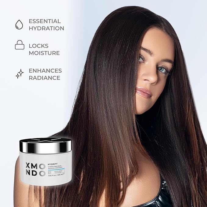 XMONDO Hair Hydrify Hydrating Mask – Deep Moisture, Silky Results | Restores Softness + Smooths Frizz