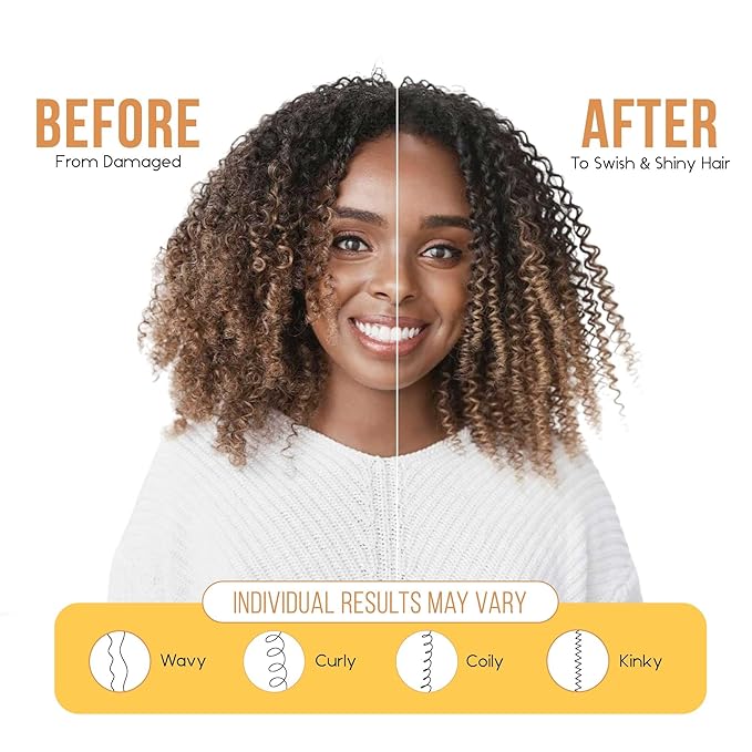 Afrocenchix Smooth Curl Cream – Natural Styling Cream for Afro & Curly Hair – Defines Curls, Adds Shine & Moisture – With Shea Butter, Coconut Oil & Aloe Vera – Vegan, 250ml (9oz)