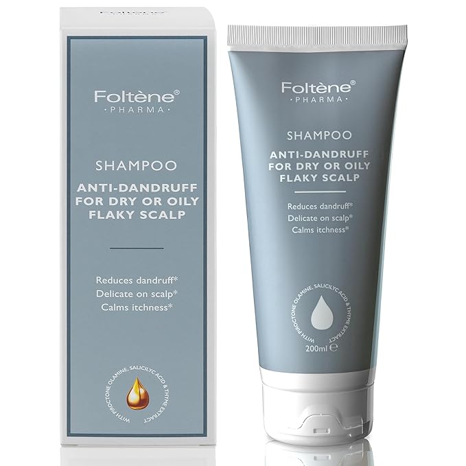 Foltene Anti Dandruff Shampoo for Men & Women – Dry Scalp Shampoo for Itchy & Oily Scalp – Dandruff Treatment with Piroctone Olamine & Salicylic Acid – Sulfate-Free formula – 6.76 fl oz