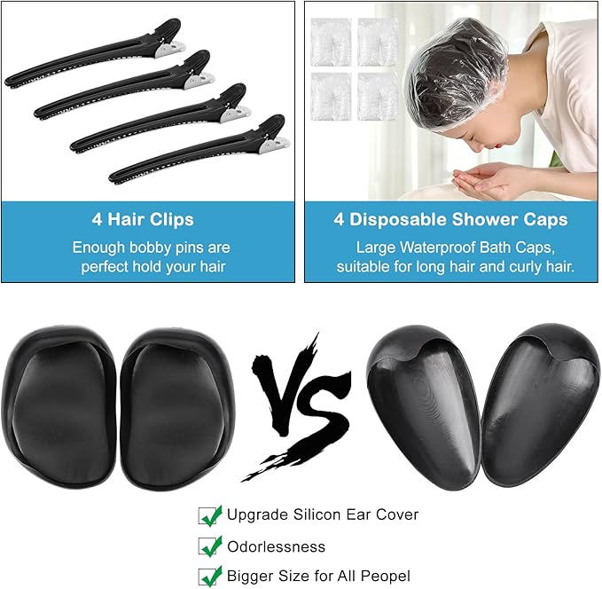 19 Pcs Professional Hair Bleach Kit Hair Coloring Products with Hair Dye Brush, Hair Color Bowl, Hairclips, Applicator, Earmuffs for Hair Highlighting and Hair Coloring at Home